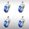 Service Caster 3 Inch SS Blue Polyurethane Wheel Swivel 12mm Threaded Stem Caster Set SCC SCC-SSTS20S314-PPUB-BLUE-M1215-4 - alternate 1